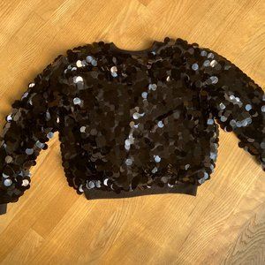 Sequin Knit Sweatshirt ZARA